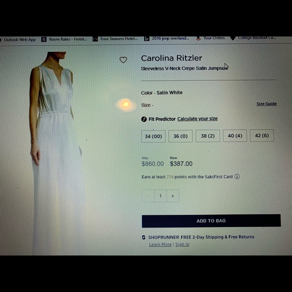 Carolina Ritzler Satin Jumpsuit - Picture 1 of 5